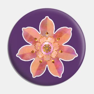 watercolor painted flower Pin