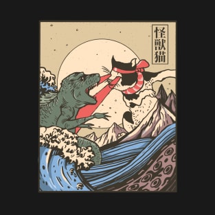 Kaiju vs Cat T-Shirt