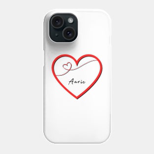 AARIC Name Shirt in Heart Phone Case