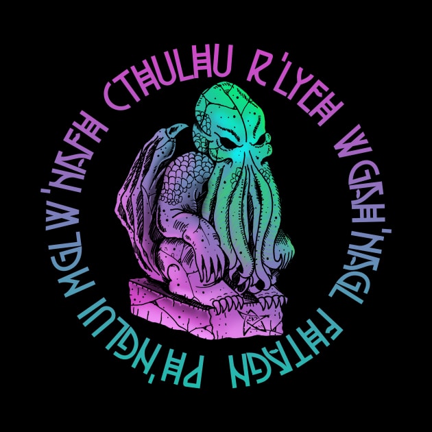 Cthulhu Idol Cosmic Colors by absolemstudio