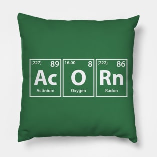 Acorn (Ac-O-Rn) Periodic Elements Spelling Pillow