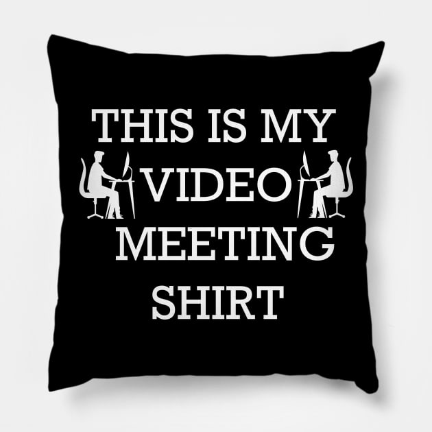 Home Office Video Meeting Pillow by Imutobi