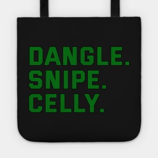 DANGLE. SNIPE. CELLY. Tote