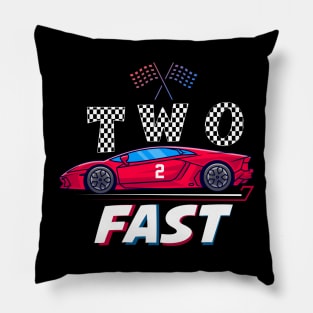 Two Fast 2 Curious - Pit Crew Birthday day Gifts T-Shirt Pillow