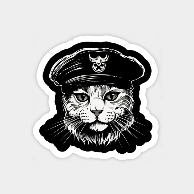 Pirate Cat: Whimsical Feline Adventure Awaits Magnet by BusyMonkeyDesign