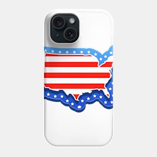 🔥 🇺🇸 4th of July Map 🇺🇸 🔥 Phone Case