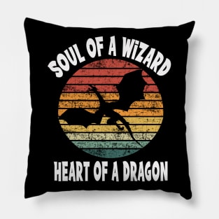 Soul Of A Wizard...Heart of A Dragon Pillow