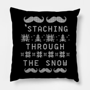 Staching Through the Snow Pillow