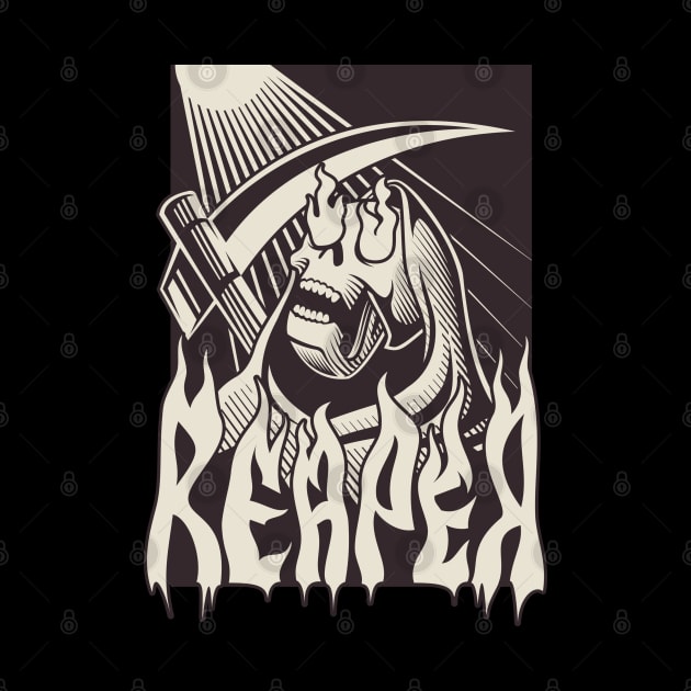 Grim reaper shirt in black and white by 27ashes