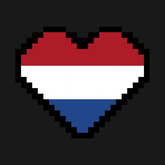 Dutch Flag Pixel Art, Flag of the Netherlands pixel art by mrsupicku