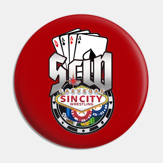 SCW Logo 2 Pin by Sin City Wrestling