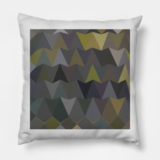 Feldgrau Gray Abstract Low Polygon Background Pillow