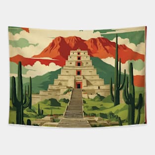 San Pablo Villa de Mitla Oaxaca Mexico Vintage Tourism Travel Tapestry