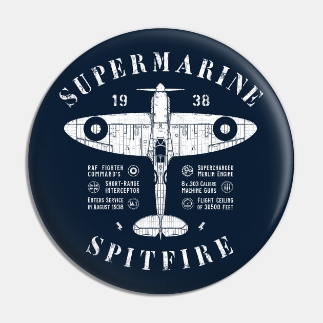 Supermarine Spitfire Pin by 909 Apparel