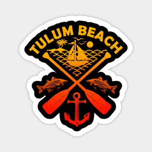 Tulum Beach, Mexico, Boat Paddle Magnet