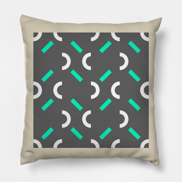 Memphis 80s Style Graphic Design Pattern Pillow by DankFutura