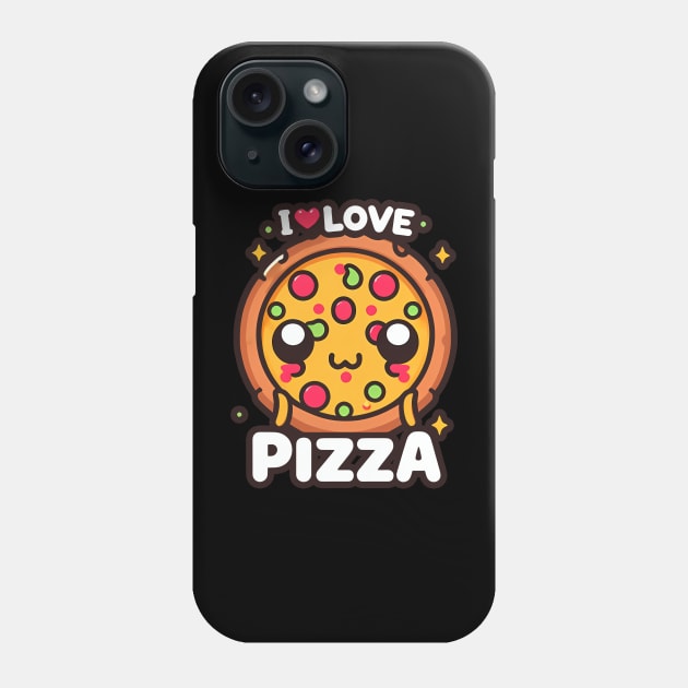 I LOVE PIZZA Phone Case by T-Shirt Paradise