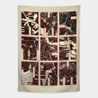 Amsterdam, Netherlands City Map Typography - Vector Tapestry