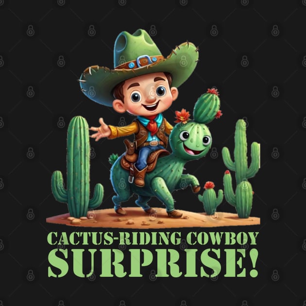 cowboy cactus riding by AOAOCreation