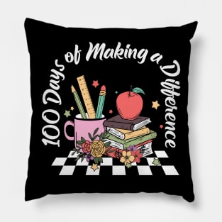 100 Days Brighter Shirt, Custom 100th Day Of School, Teacher Life, Teacher Appreciation Gift, Teacher Gift Pillow