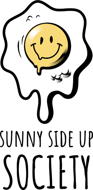 Sunny Side Up Society Runny Smiling Egg Kids T-Shirt by InkyArt