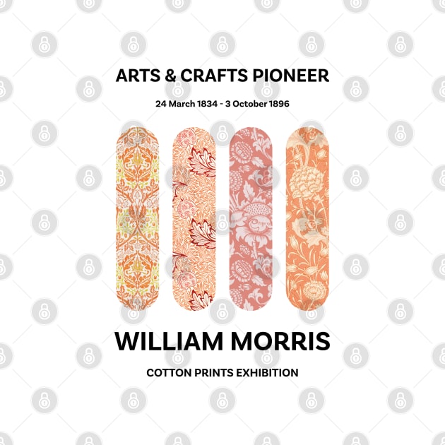 William Morris Textile Pattern, Cotton Prints Exhibition, Arts And Crafts Pioneer by VanillaArt