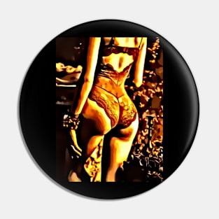 Black & Orange Lingerie Pin