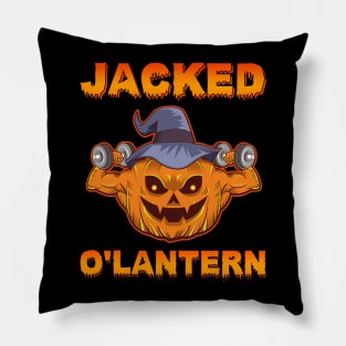 Funny Halloween Workout Pumpkin Tee Pillow