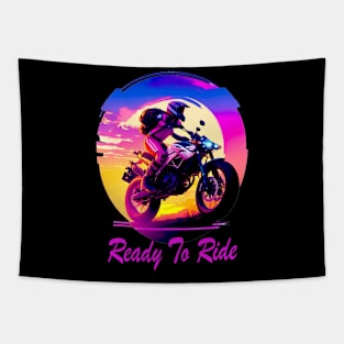 ride bike motor Tapestry