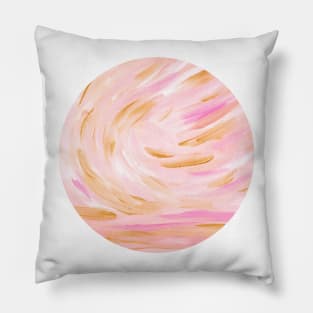 Pink Gold Seascape - Golden Hour Pillow