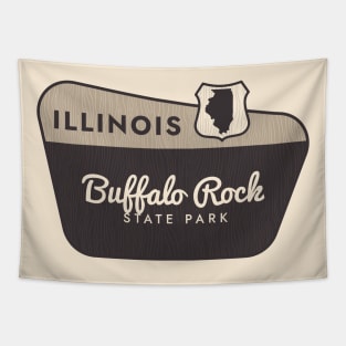 Buffalo Rock State Park Illinois Welcome Sign Tapestry