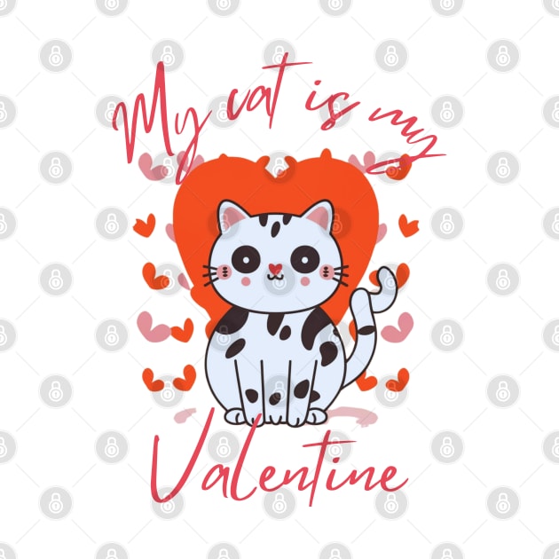 My cat is my valentine by Oasis Designs