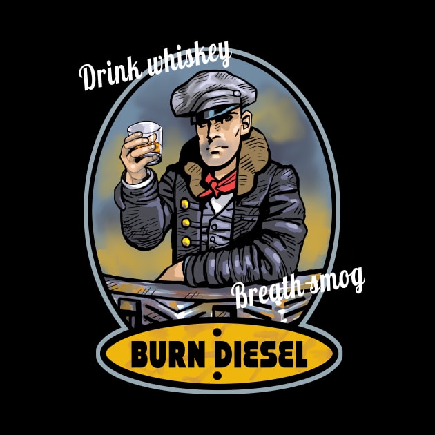 Drink whiskey - breath smog by Cohort shirts