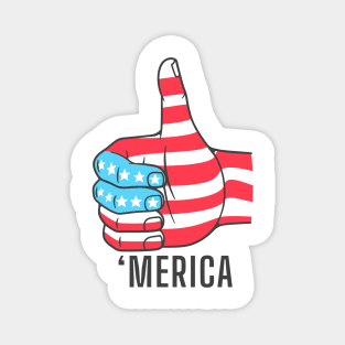 Thumbs Up Merica Magnet