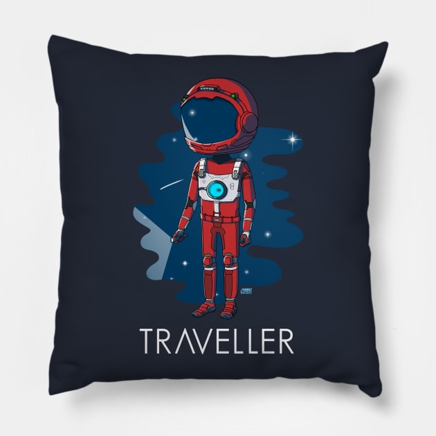 No Man's Sky | Traveller Pillow by Joabit Draws