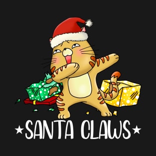 Santa Claws, Cute Cat, Kitty, Xmas, Funny Christmas Kitty T-Shirt