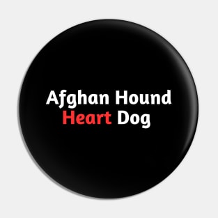 Afghan Hound Heart Dog Pin