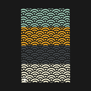 Retro Japanese Clouds Pattern RE:COLOR 10 T-Shirt