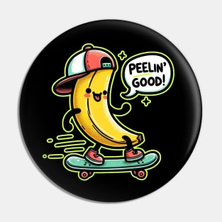 Peelin' Good: Skateboard Stunts Banana Style Pin