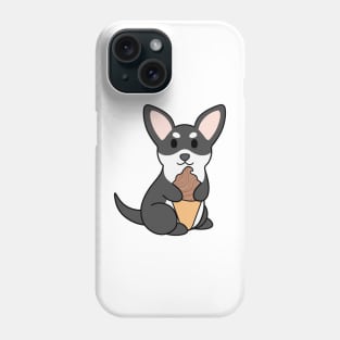 Black and White Chihuahua Ice Cream Chocolate Phone Case