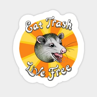 Eat TRASH - Life FREE (orange) Magnet