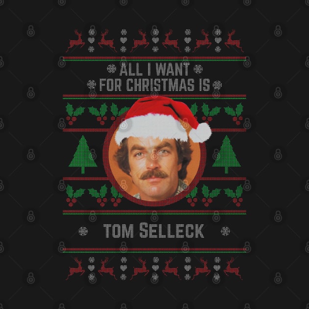 Tom Selleck // All I Want For Christmas by Ilustra Zee Art