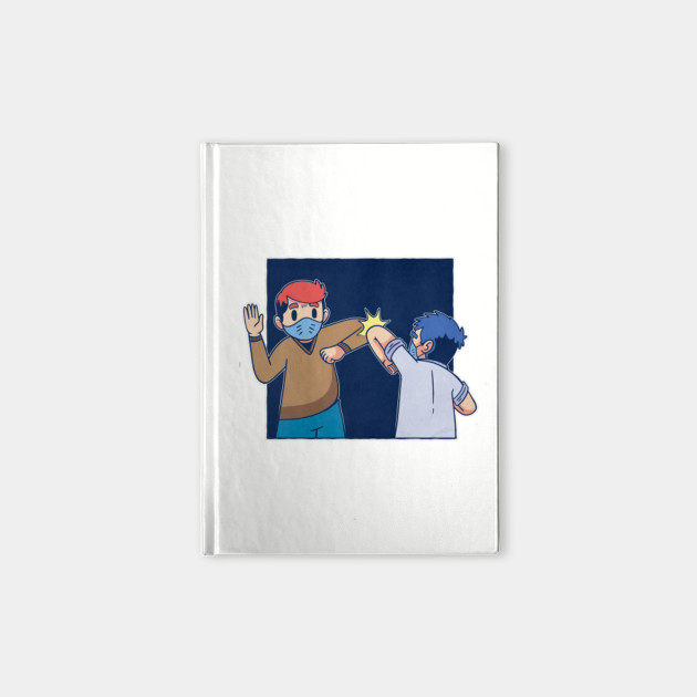 Coronavirus Shaking Hands Cartoon Coronavirus Greeting Notebook Teepublic