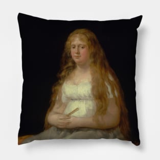 Josefa de Castilla Portugal y van Asbrock de Garcini (1775–about 1850) by Francisco Goya Pillow