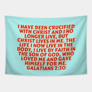 Bible Verse Galatians 2:20 Tapestry