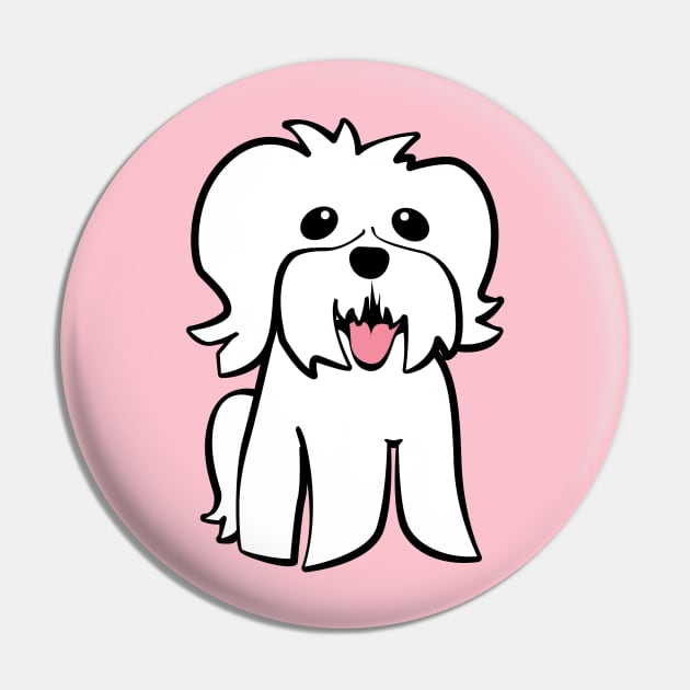 Maltese Dog Pin by ConstellationPublishing