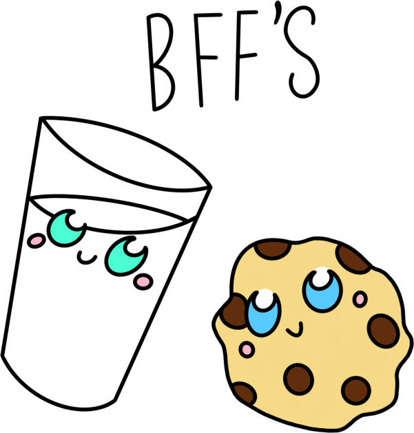 Milk and Cookies BFF Kids T-Shirt by Filarious Studio