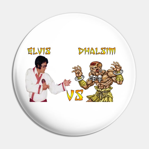 Elvis vs Dhalsim Street Fighter Pin by Magnetar