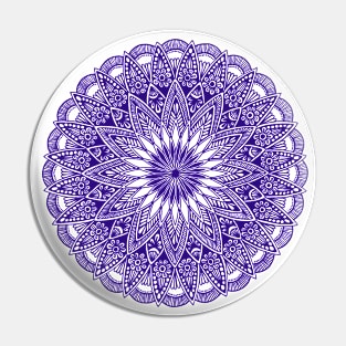 Mandala (dark indigo) Pin