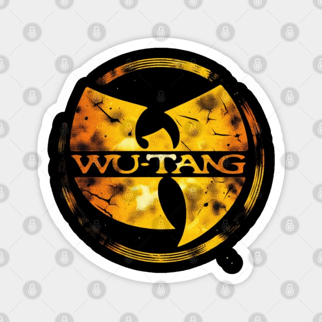 Distressed Wutang Yellow Orange effect Magnet by thestaroflove